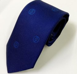 画像1: ネクタイ　左右海鼠透鍔柄入　青、白